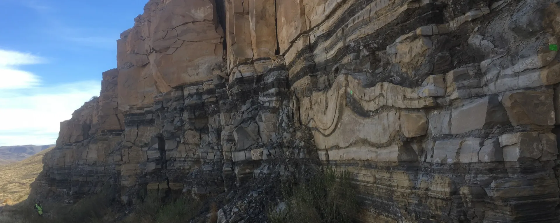 outcrop of rock layers