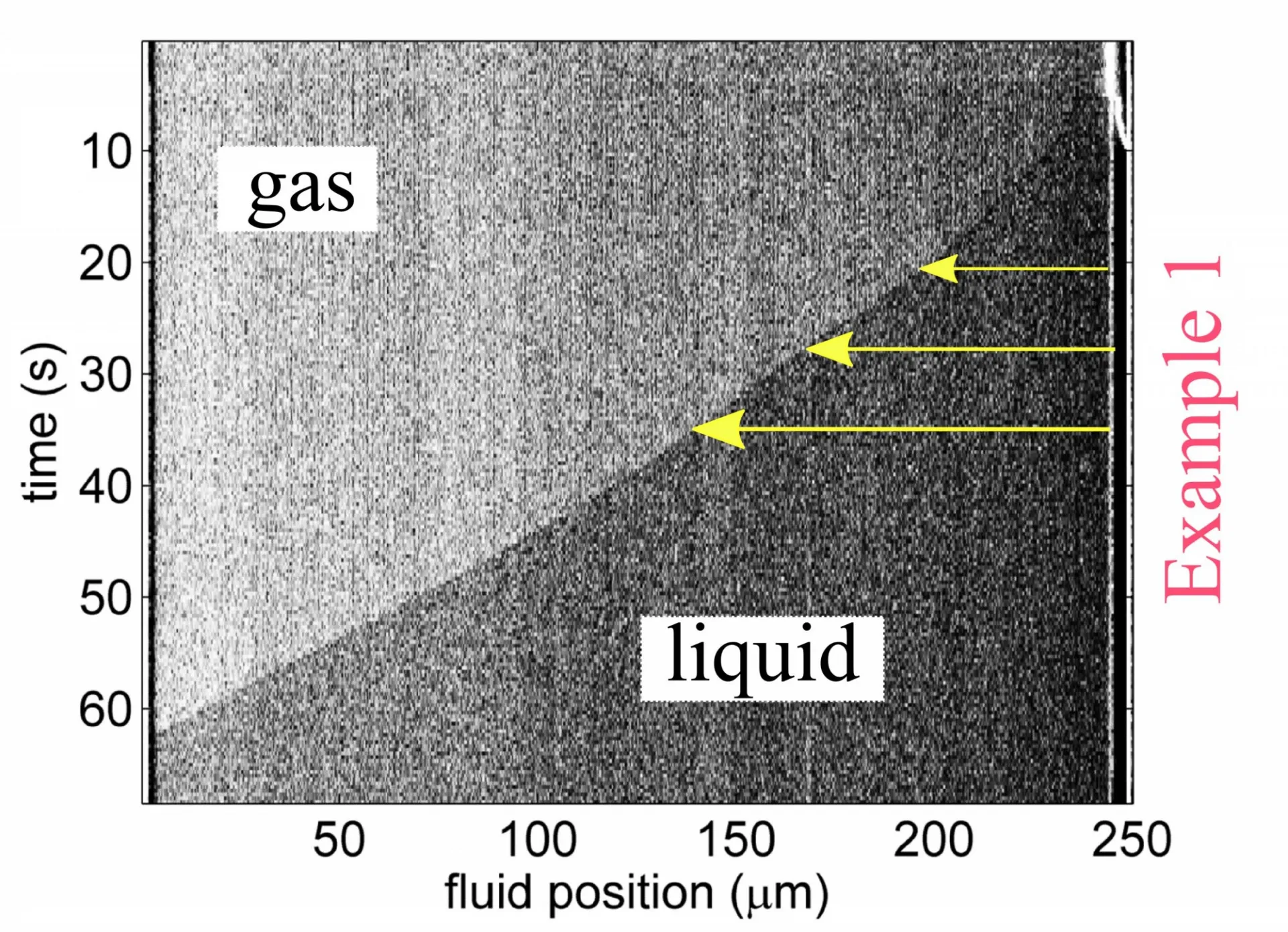 Length versus time imbibition front in a nanochannel experiment (from Kelly et al., 2018)